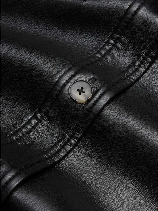 Wilfred Ganna™ Lined Vegan Leather shacket size XS - Picture 10 of 13